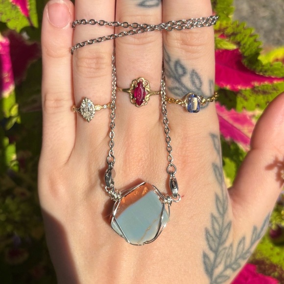 Blue opal interchangeable necklace - Picture 1 of 3